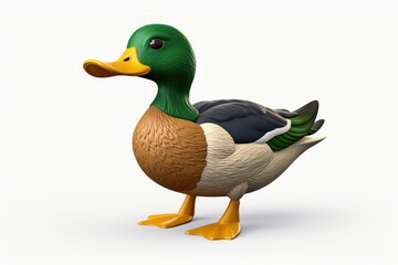 Obraz premium Mallard green duck cartoon mallard animal.