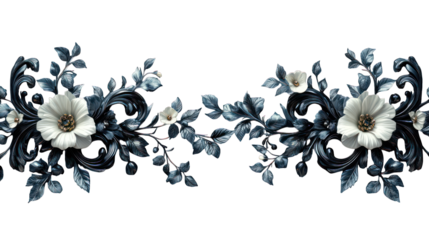 Floral design border decorative pattern