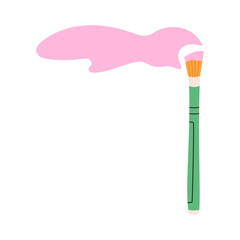 Brush with make up splash