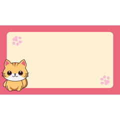Cat Cute Label Name Tag