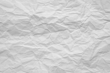 Texture of white crumpled paper for background.