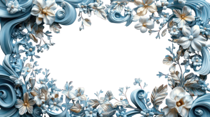 Floral frame decoration