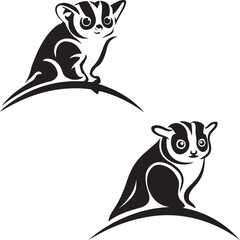  A simple end elegant logo image of a sugar glider vector image