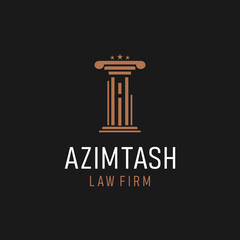 Azimtash Law Firm Logo Design
