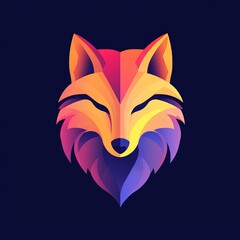 Obraz premium Creative Cyber ​​Wolf Logo Technology, Design Inspiration, Illustration, Vector