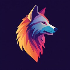 Creative Cyber ​​Wolf Logo Technology, Design Inspiration, Illustration, Vector