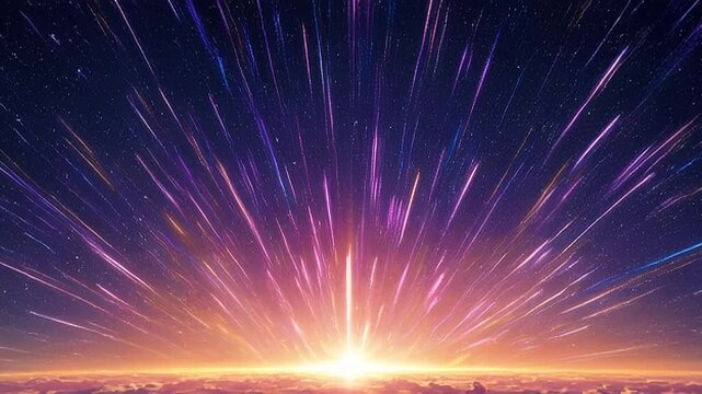 Cosmic Sunrise: A Celestial Burst of Light and Color