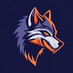 Abstract luxury Wolf head theme, vector sharp illustration, lynx simple mascot logo and t-shirt design 