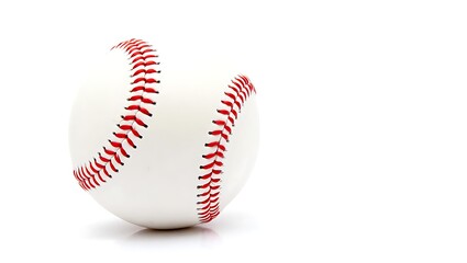 Classic White Baseball Close-up Sport Equipment Photography