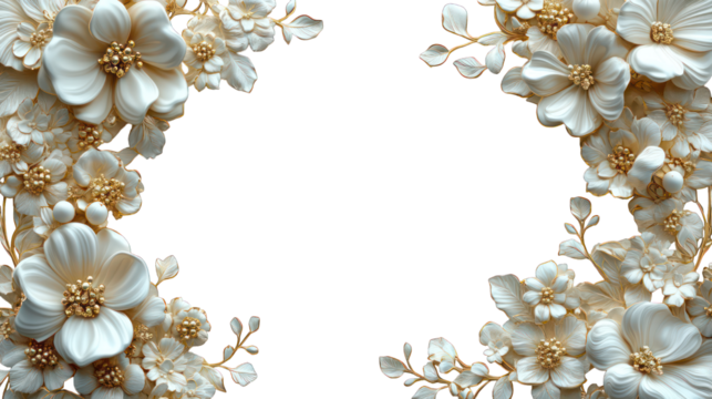 Floral frame design template - Powered by Adobe