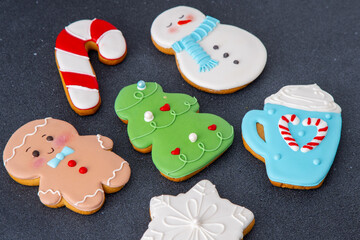 Gingerbread Christmas tree cookies winter baking