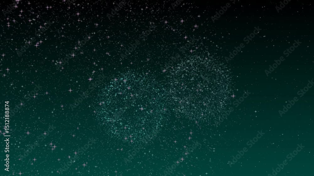 Aufkleber fire crackers new year background with gradient and 10 seconds countdown