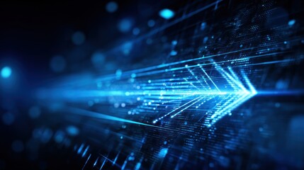 Fototapeta premium Digital Arrow: Speed and Progress in Cyberspace