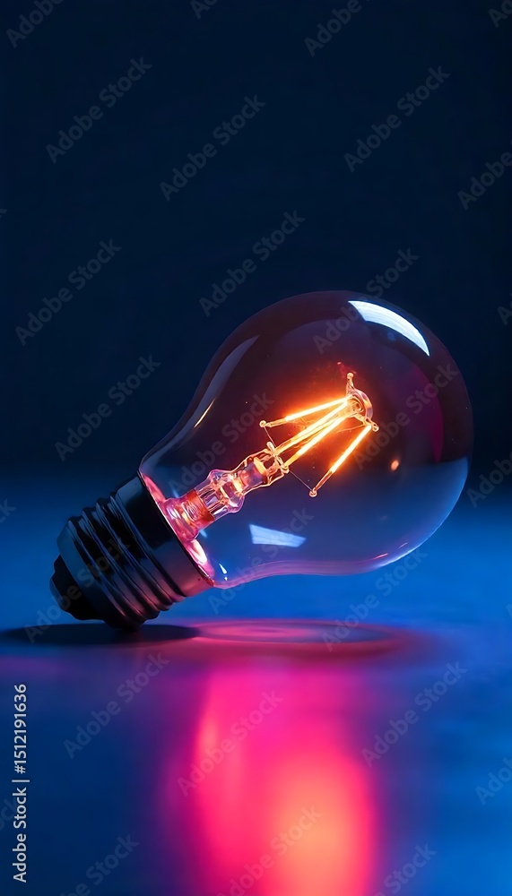 Poster generative ai spark of brilliance an illuminated light bulb emitting a warm glow