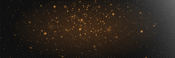 Christmas light effect. Sparkling golden magic dust particles.Vector illustration.EPS 10.