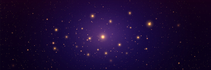 Naklejka premium Gold glitter.Light effect.Background of sparkling particles.Gold dust.Vector illustration.EPS 10.