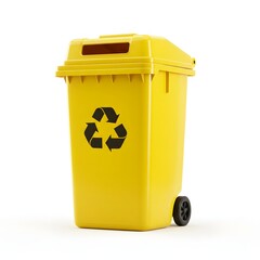 Yellow Recycling Bin  Sustainable Waste Management Solution for Efficient Recycling