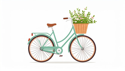 Eco-friendly transportation concept with vintage bicycle design