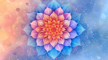 Gratitude mandala coloring page with affirmations of abundance and purpose in soft pastel design.