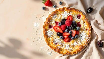 chocolate cake with berries