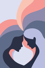 Mother, Daughter, Woman, Women, Communication, Person, Intricacy, Couple, Love, Mind, Relationship, Freedom, Dreams, Thoughts, Vector, Artwork