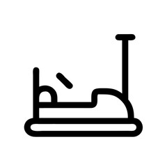 Simple black icon of a stationary exercise bike for fitness