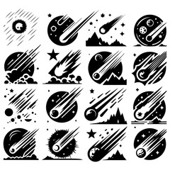 Fiery meteor trails reimagined in premium artistic digital compositions