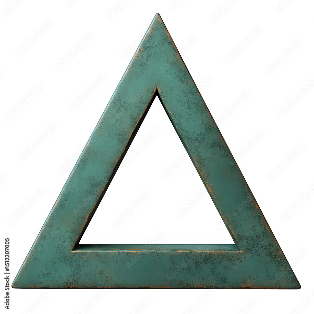 Fototapete isolated teal triangle shape on black background for design and artistic compositions use triangle s