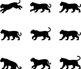 Tiger silhouette vector design