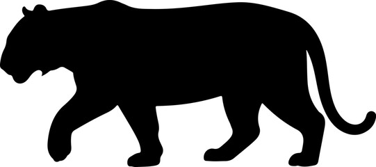 Tiger silhouette vector design