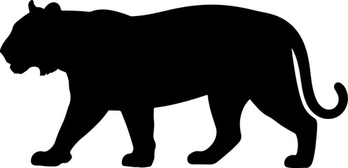 Tiger silhouette vector design