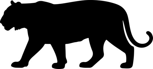 Tiger silhouette vector design