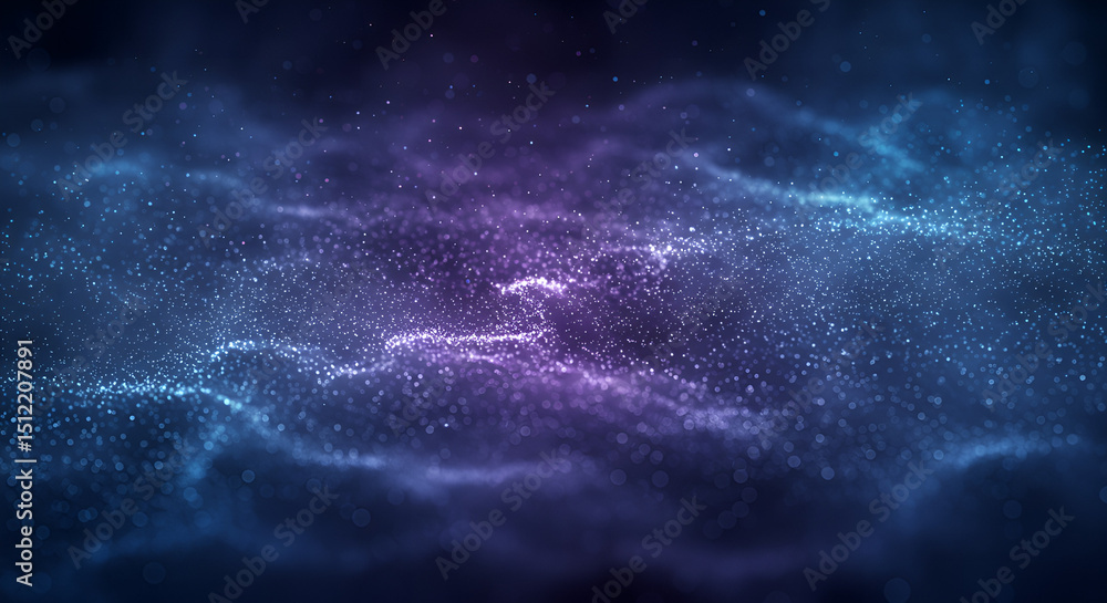 Poster abstract glowing nebula cloud particle swirl space universe background