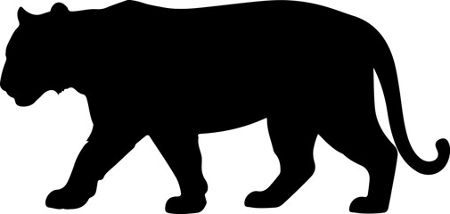 Tiger silhouette vector design