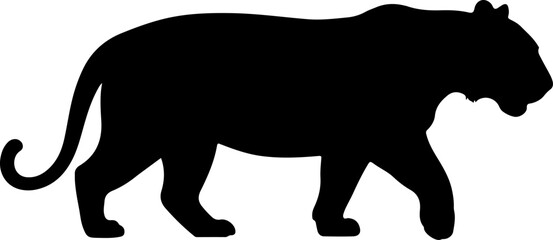 Tiger silhouette vector design