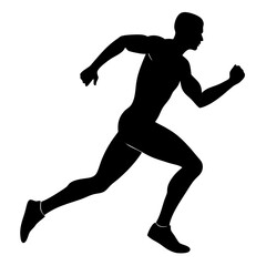 Obraz premium silhouette of a man running