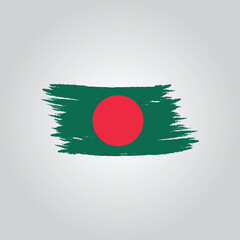 Flag of Bangladesh with vector art