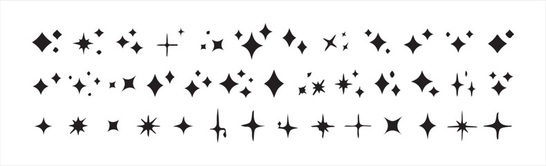 Sparkle and Starburst Icon Set &ndash; Light Glow Effect Elements, Victor illustration eps 10. 