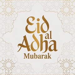 Eid al Adha premium gold social media post 