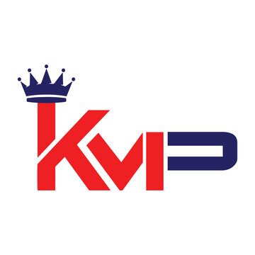 Initial Letter KMP crown logo vector