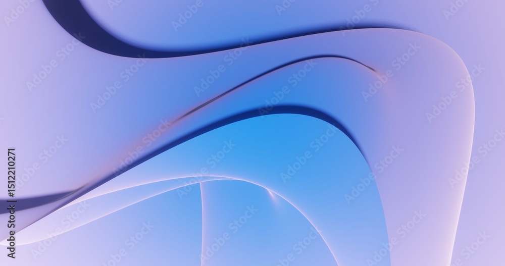 Poster abstract blue background curved pattern in design 3d render