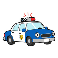 police car vector illustration
