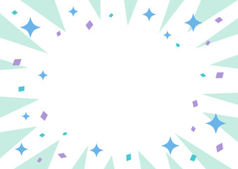 キラキラカワイイ幾何学サンバースト背景