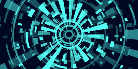 Abstract Futuristic Tech Background in Blue – Sci-Fi Cyber Technology Wallpaper for Business and Digital Use.