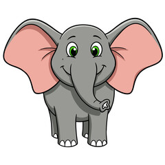 Fototapeta premium funny elephant cartoon