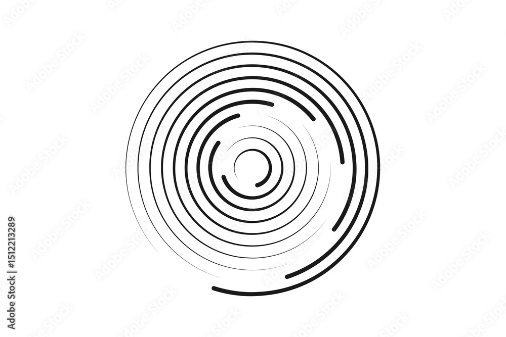 Poster png concentric shape black twirl motion icon frame background round object artistic image spiral lin
