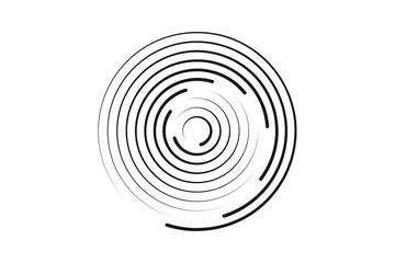 PNG concentric shape black twirl motion icon frame background round object artistic image spiral line swirl futuristic design vector visual modern abstract rotating templa