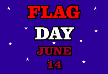 Fototapeta premium flag day june 14 with dark blue background and stars