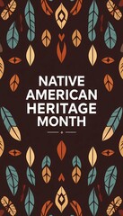 Native American Heritage Month, International Day of the World's Indigenous Peoples or Native American Day. Background, traditional colors.	Southwest western design style in a seamless repeat pattern.