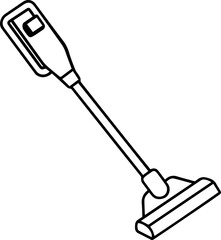 vacuum cleaner outline vector illustration, line art